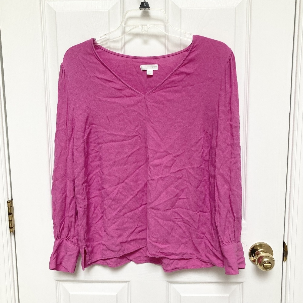 14th & union womens m bright pink blouse business - Picture 2 of 5